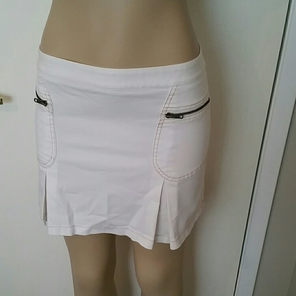 Vintage White zipper mini skirt - Picture 3 of 4